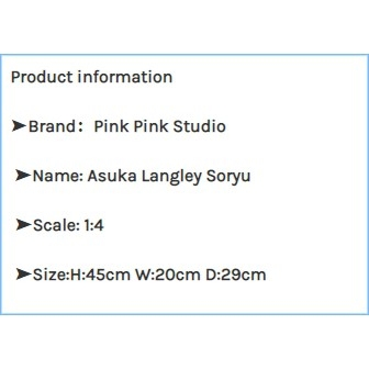 Mô hình tĩnh FIGURE EVA Asuka Langley Soryu resin statue Pink Pink Studio