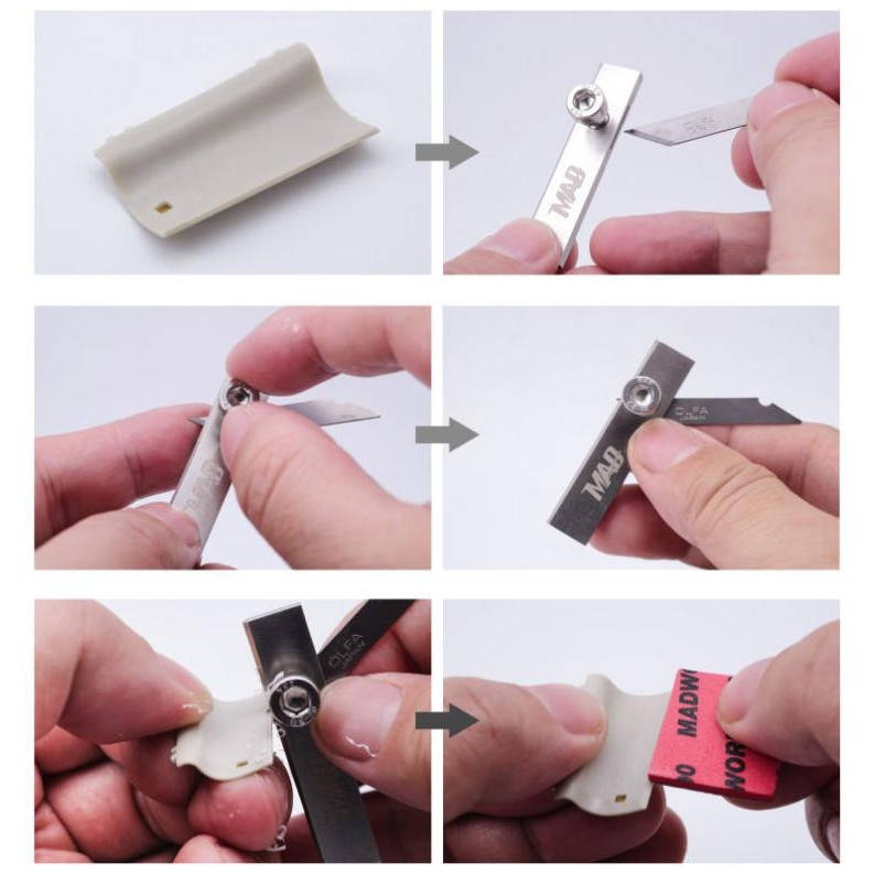 Dụng cụ mô hình cutter head line carving metal part kẹp lưỡi dao chisel MT001 madworks