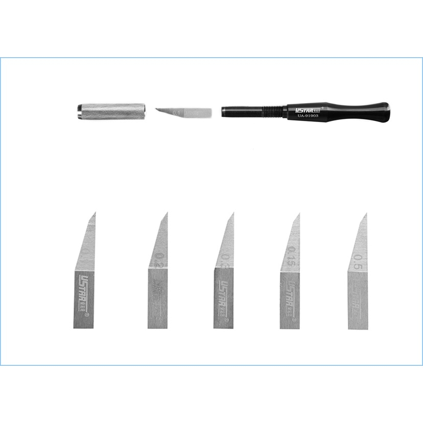 Bộ chisel kẻ tạo line Scriber USTAR UA91903 Steel Line Engraver (0.15-0.5mm)