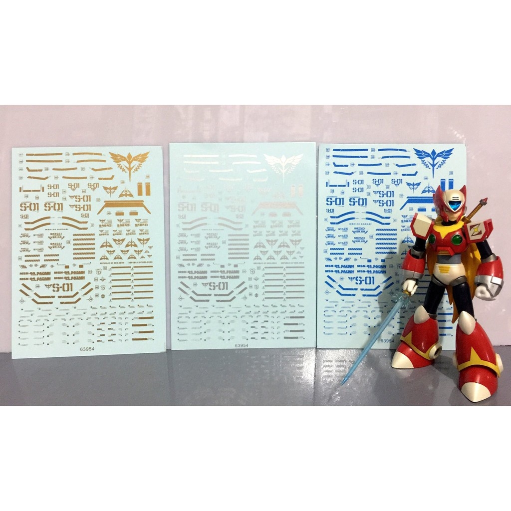 Decal nước dán mô hình SAZABI MG RG HG SD các loại Water sticker