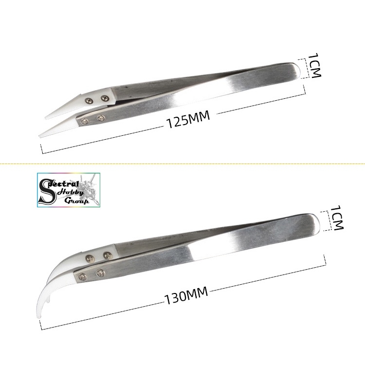 Dụng cụ nhíp cho mô hình / nhịp ngược đầu sứ Ceramic head reverse pointed