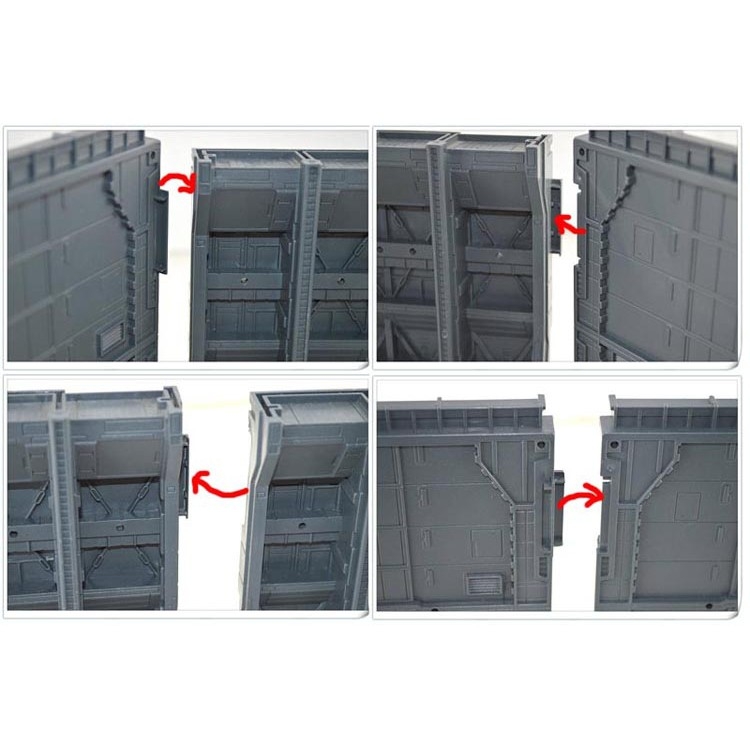 Mô hình sa bàn Domain Base CG Set 10 bộ gundam Hangar