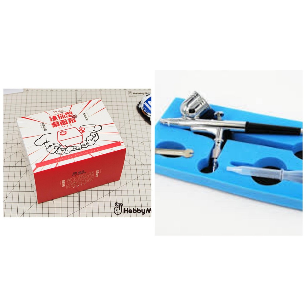 Máy nén khí sơn mô hình Air Pump Compressor Mini Airbrush HM03 Hobby Mio Ensi AC09