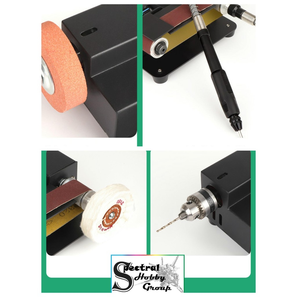 Máy khoan đánh bóng mài dây đai đa năng để bàn 350W 800W SDJ02 Micro Abrasive Belt Manchine