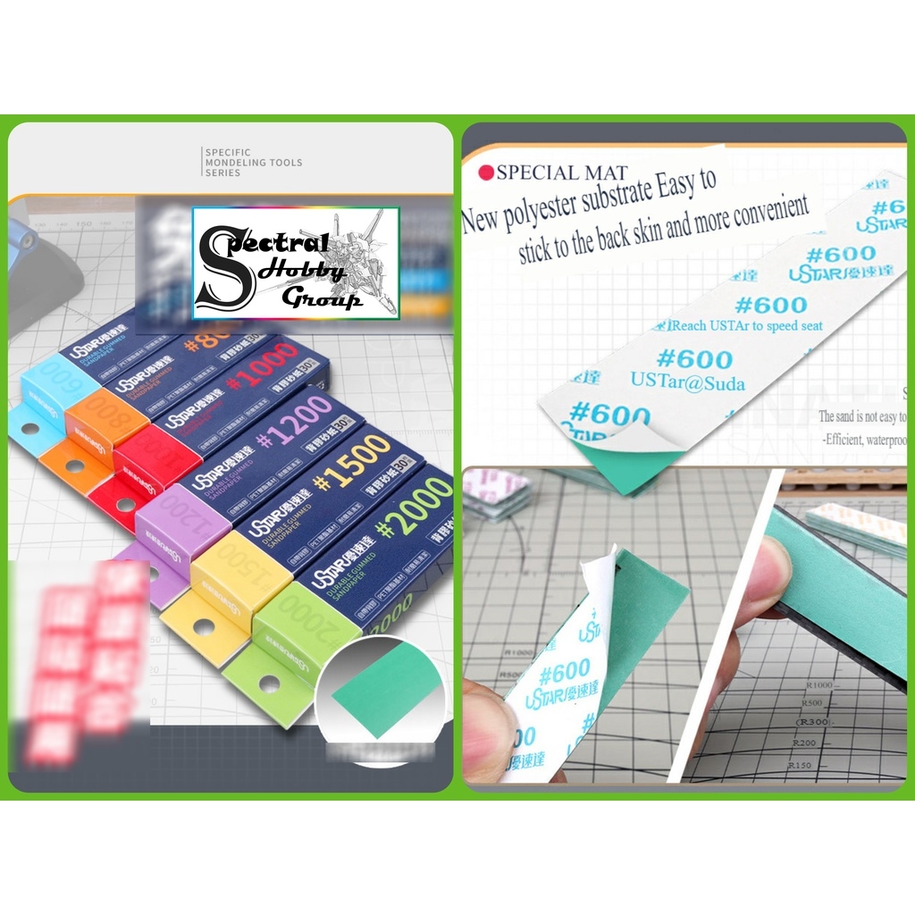 Dụng cụ Nhám dính Ustar #600 - 2000 Adhesive Sanding Sandpaper 91650-91655