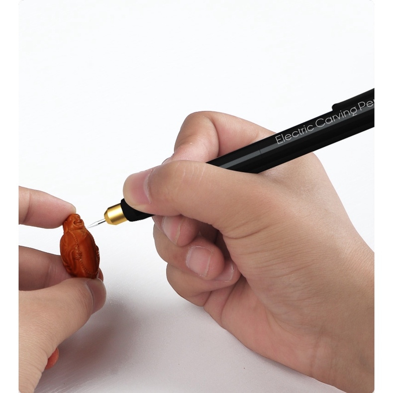 Dụng cụ bút khoan mô hình điêu khắc Mini cầm tay Mài cắt đánh bóng Handheld mini Electric Carving Pen Longxiang DK02