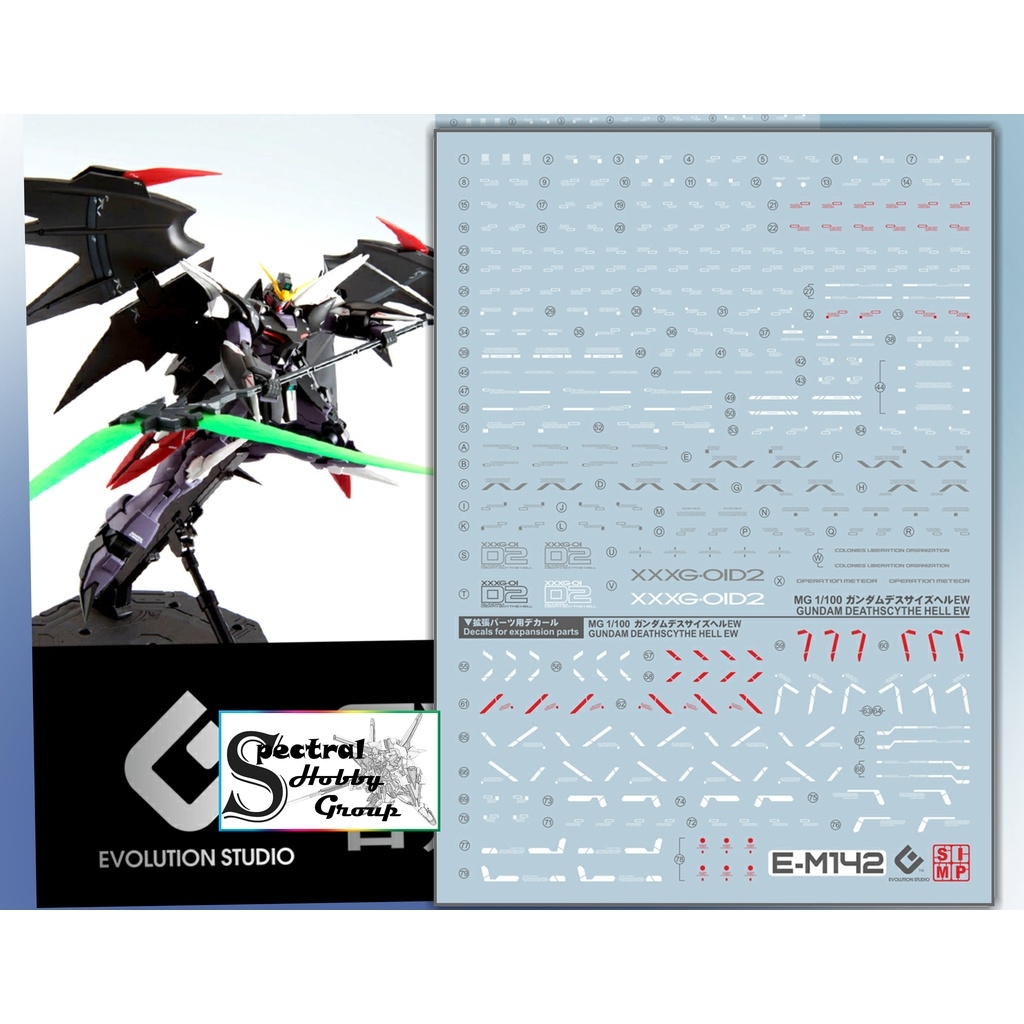 Decal nước dán mô hình wing series Shenlong Nataku Sandrock Deathscythe Heavy Arms Igel MG HG Water sticker
