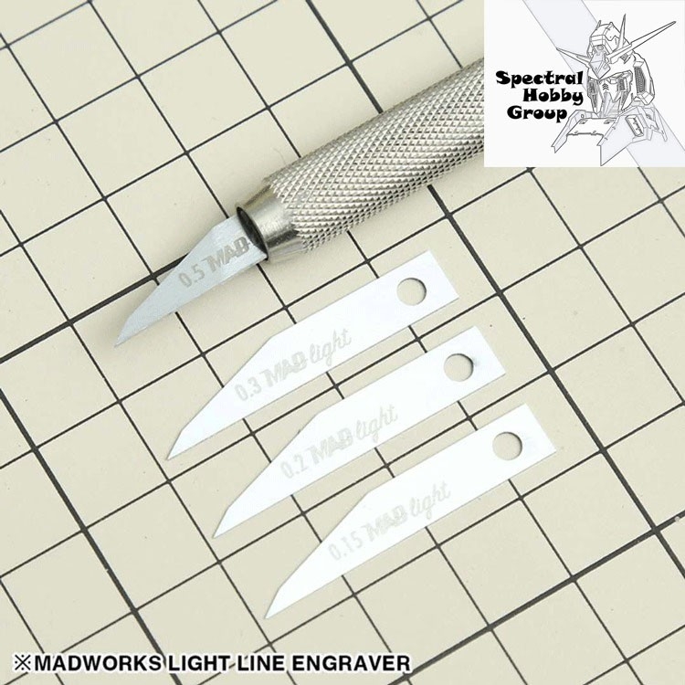 Dụng cụ MADWORKS Chisel kẻ tạo line detail dặm lại line cho mô hình Diamond-like Carbon Coating