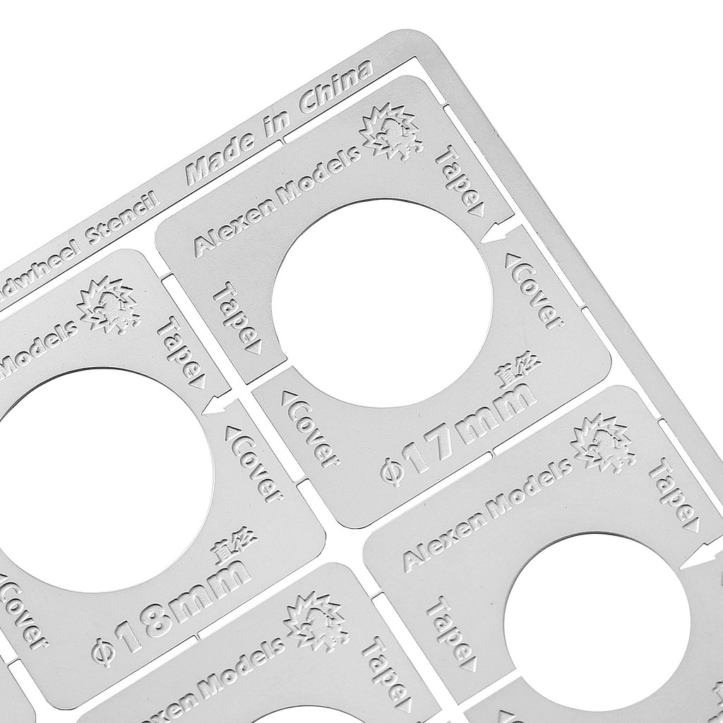 Dụng cụ mô hình Alexen metal masking hình tròn các cỡ AJ0050 model tool hobby