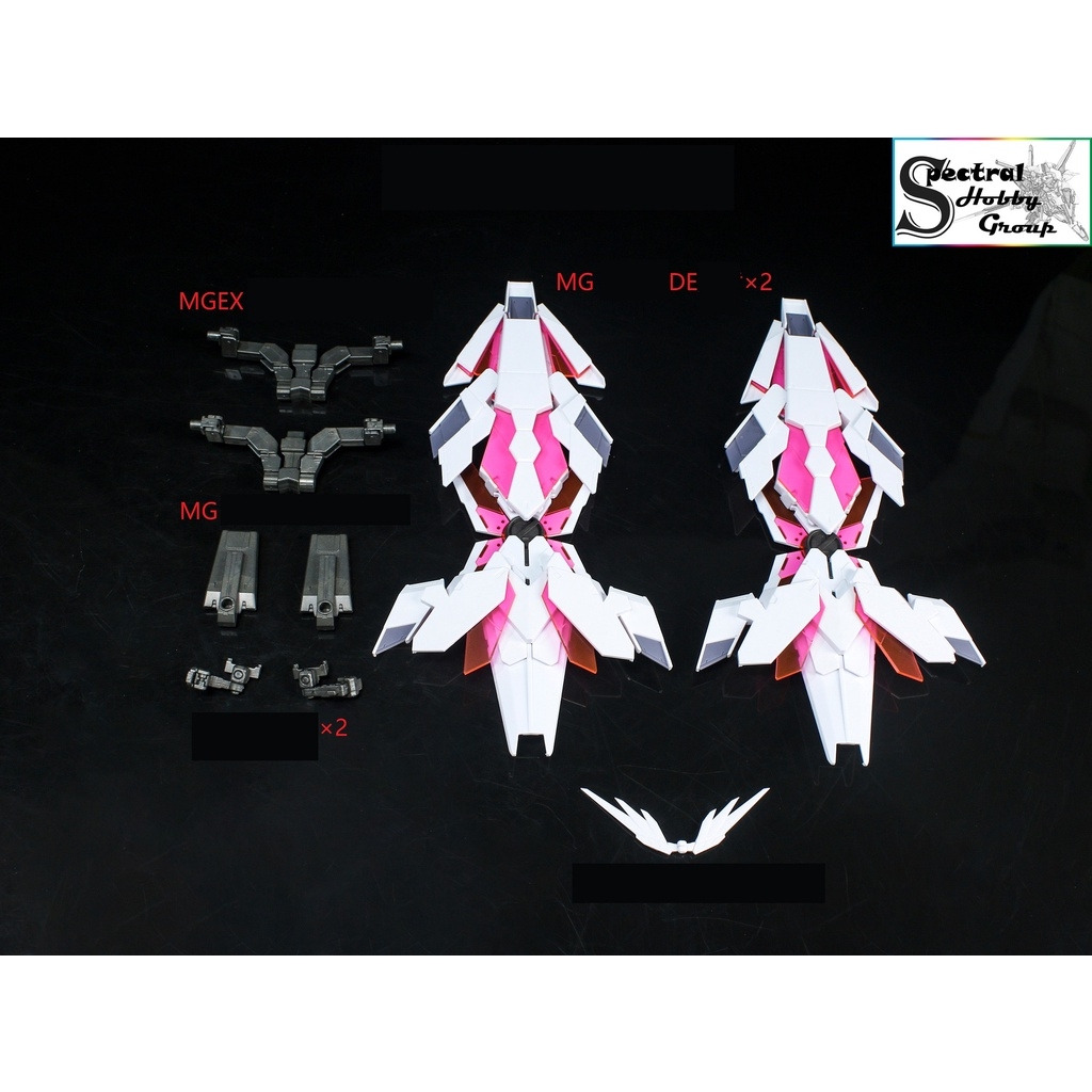 Phụ kiện lắp ráp EW 1/100 mg mgex Full Shield DE Enhanced x2 cho Unicorn Banshee Phenex gundam