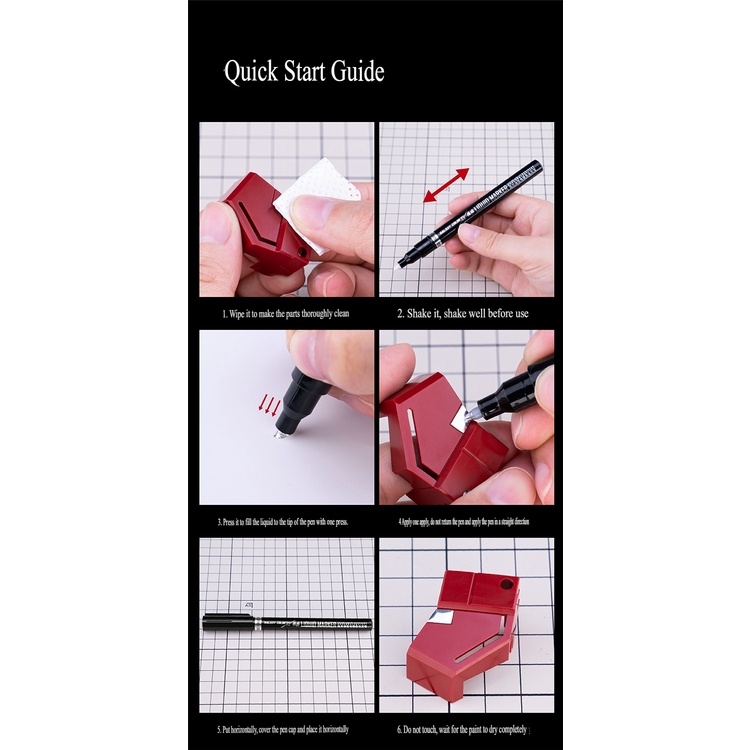 Bút sơn mô hình Galaxy Gold Copper Chrome silver Paint Coloring Pen Gundam marker