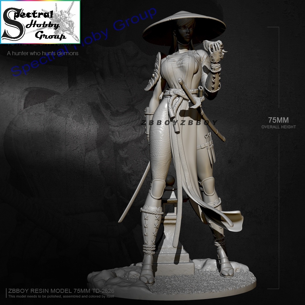 Mô hình nhựa Resin 75mm Dongying Female Ronin Soldier TD2526