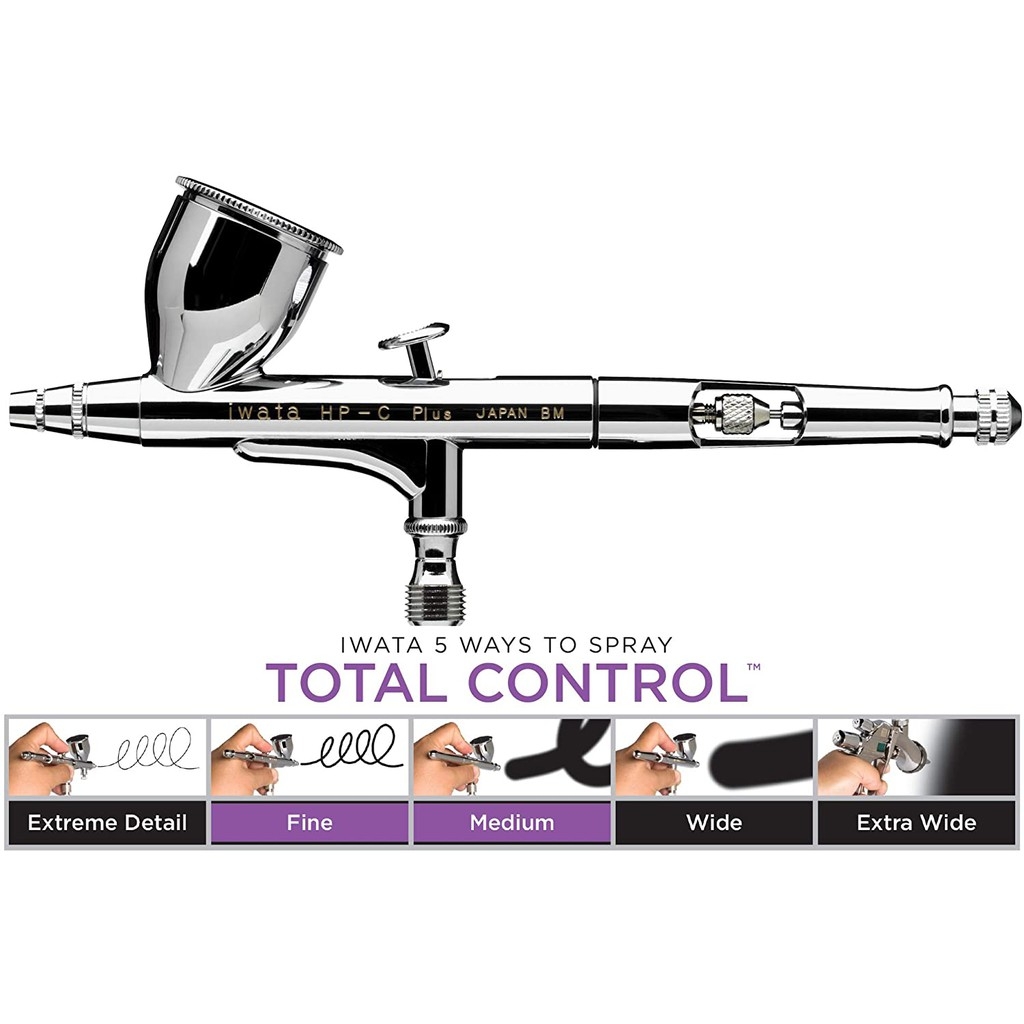Bút sơn mô hình Iwata High Performance HP-C Plus 0.3mm HP-CP Gravity Feed Dual Action Airbrush JAPAN