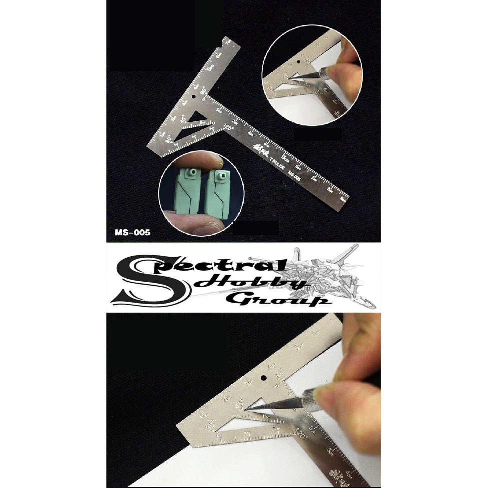 Dụng cụ hỗ trợ kẻ tạo line - thước góc MS004 MS005 Tool hobby