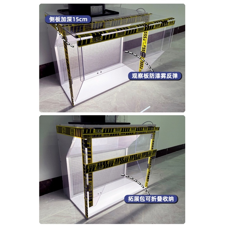 Hộp hút mùi khí cho sơn mô hình LA-03 Negative pressure spray paint box Metal liner BJD Lazy