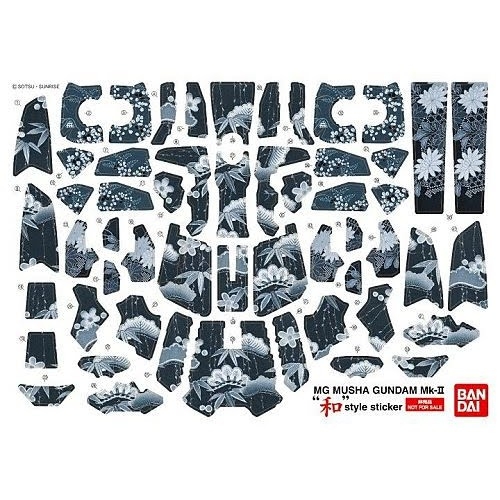 Decal nước dán mô hình MG Shin Musha MK2 mkII SENGOKU Black Braided Armor Water sticker