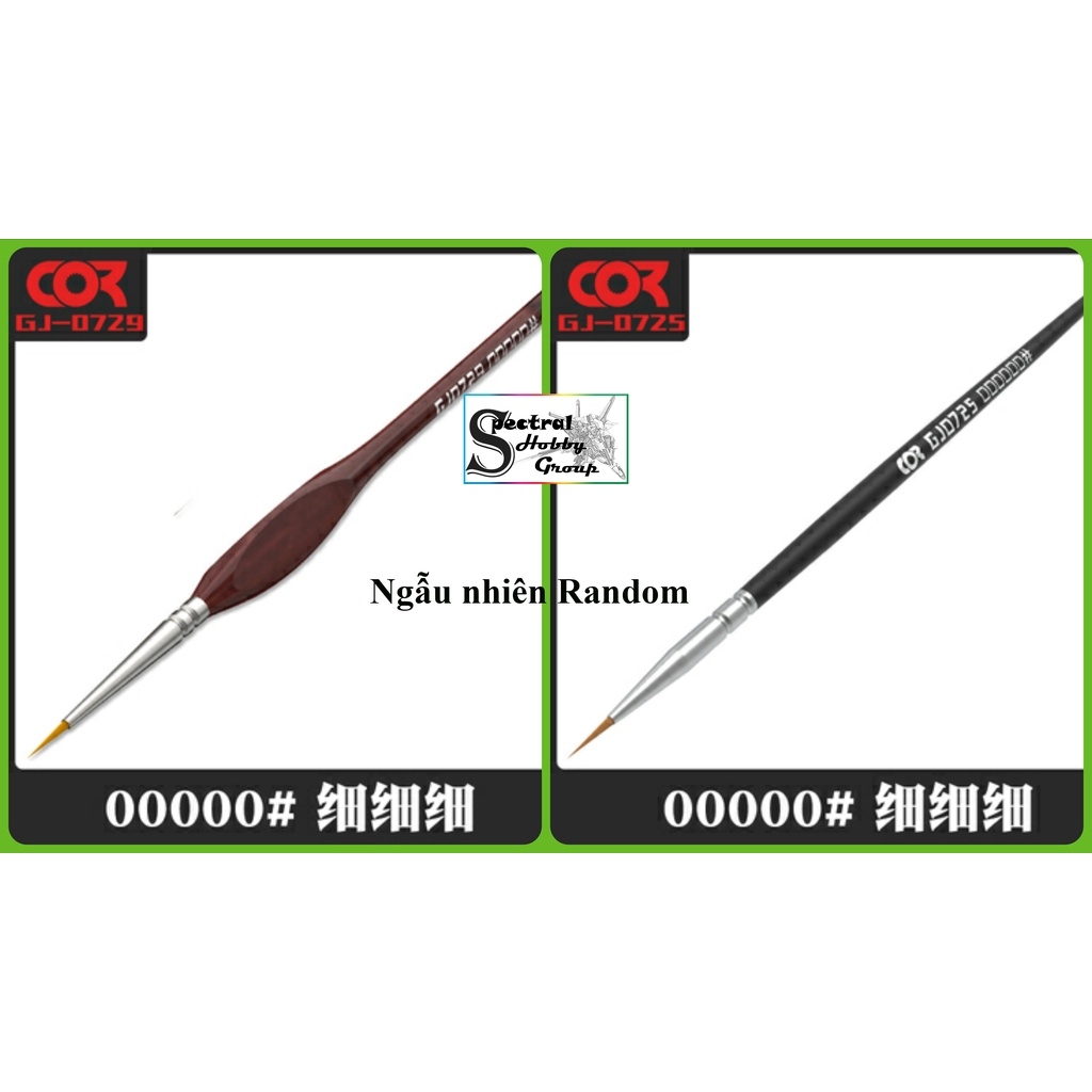 Dụng cụ COR bút vẽ cọ Cormake các cỡ 0 000 00000 1 2 3 4 5 bút lông