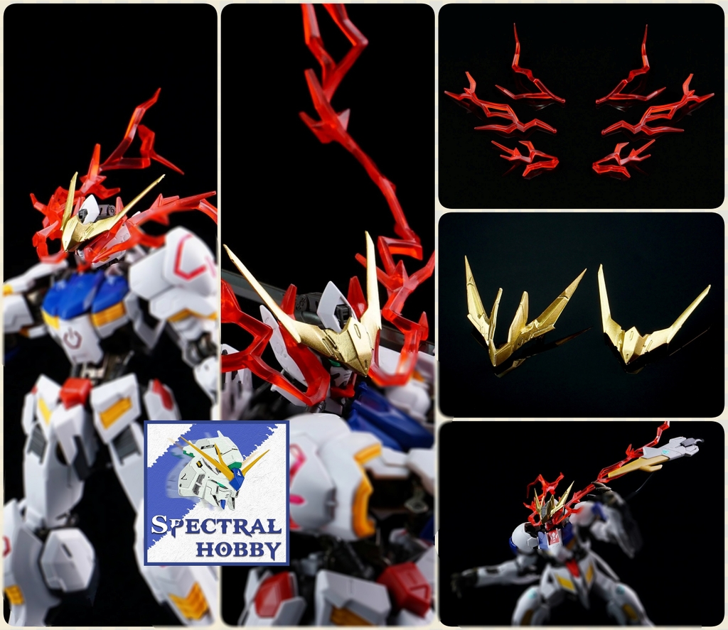 PHụ kiện Hiệu ứng Effect lửa + sừng cho MG FM 1/100 Gundam Barbatos  / Lupus / Rex (sp không kèm gundam)