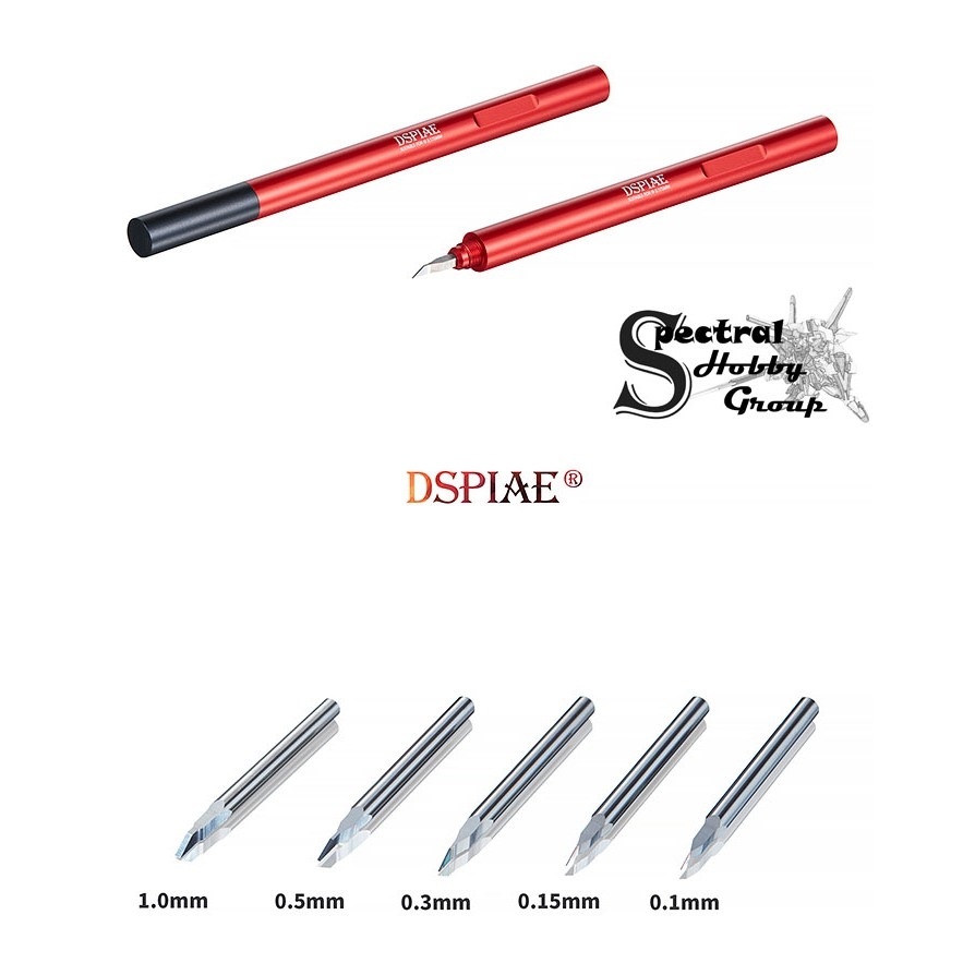 Bộ dụng cụ chisel gồm cán và mũi holder knife cutter hobby tool DSPIAE