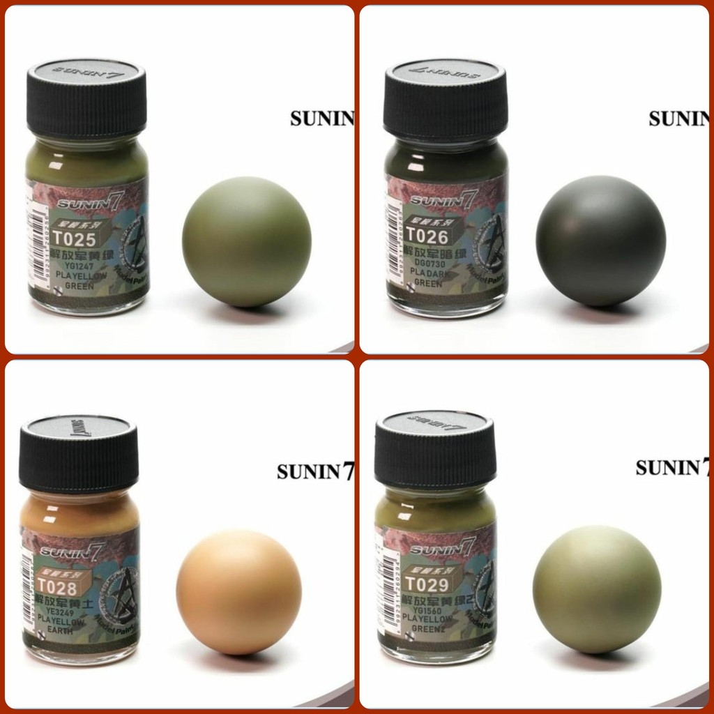 Sơn mô hình SUNIN lacuqer bộ 4 màu XY-010 Tank Digital Camouflage Military camo color