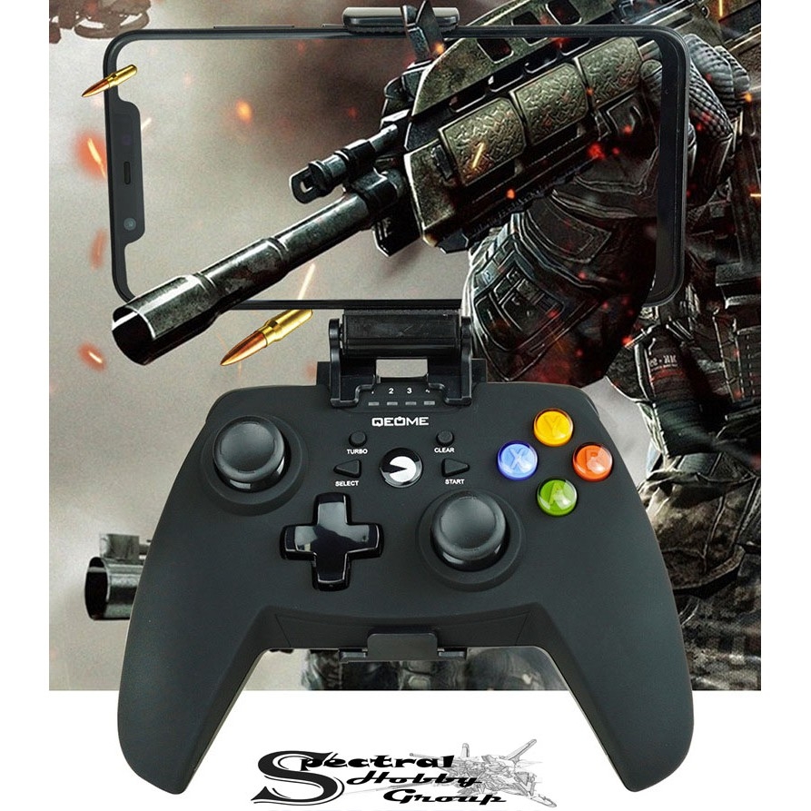 Tay cầm chơi game QEOME không dây có rung NS-A601 gamepad cho Android IOS PC PS3 Tablet Mobile TV