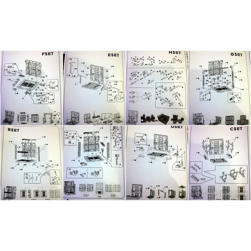 Mô hinh lắp ghép sa bàn xưởng Domain Base CG A B C D E F G H I J K