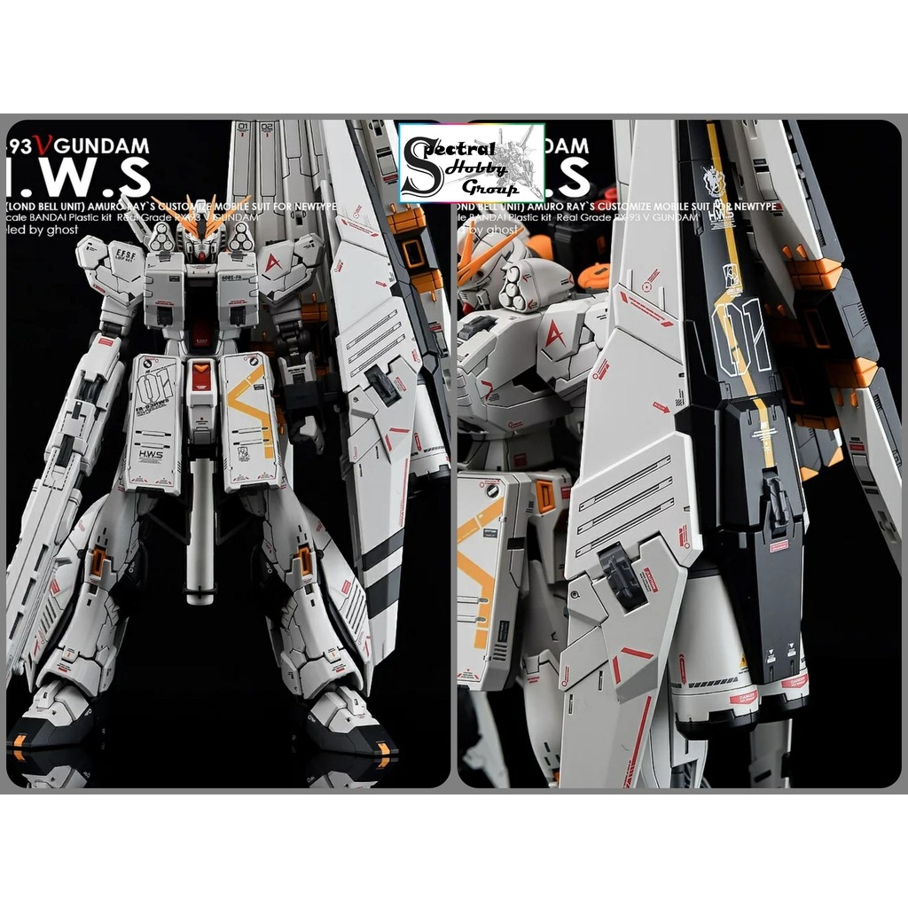 Decal nước dán mô hình RG HG NU RX93 HWS Water sticker