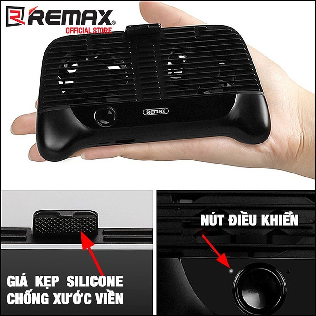 Tay cầm tản nhiệt Remax RT-EM01 cho điện thoại kèm sạc dự phòng 2000mah
