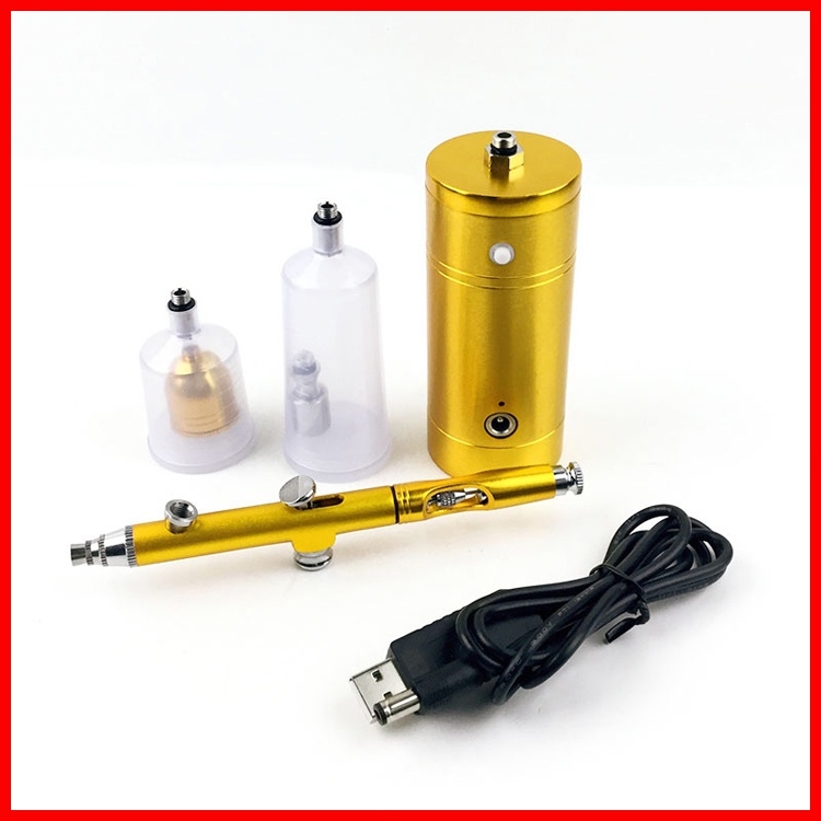 Máy nén khí máy sơn mô hình mini Airbrush Portable Charging Air Pump MK001 | bút sơn Mark Pen