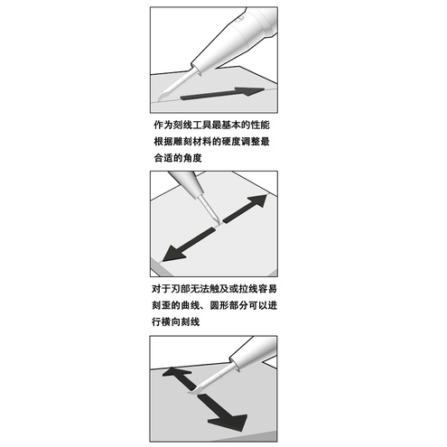 DSPIAE Chisel móc câu kẻ tạo line tungsten steel Engraved Hook Knife Head 0.1-1mm