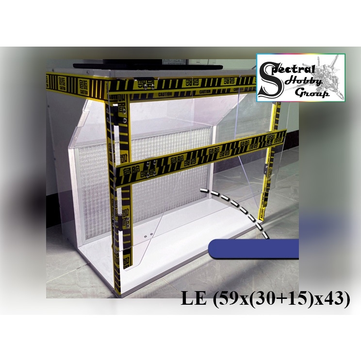 Hộp hút mùi khí cho sơn mô hình LA-03 Negative pressure spray paint box Metal liner BJD Lazy