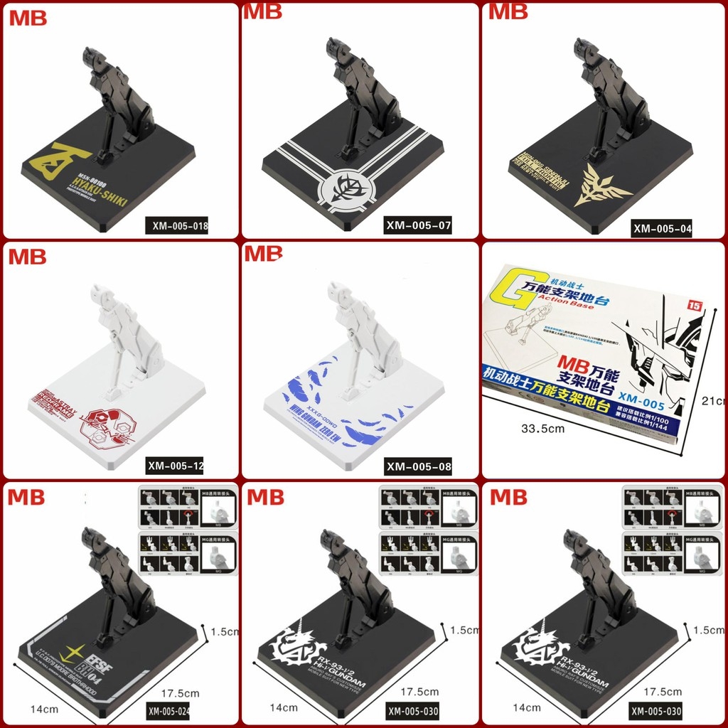Đế giá đỡ mô hình Gbase Action Base MB MG RG HG Hyaku shiki Zeon gundam
