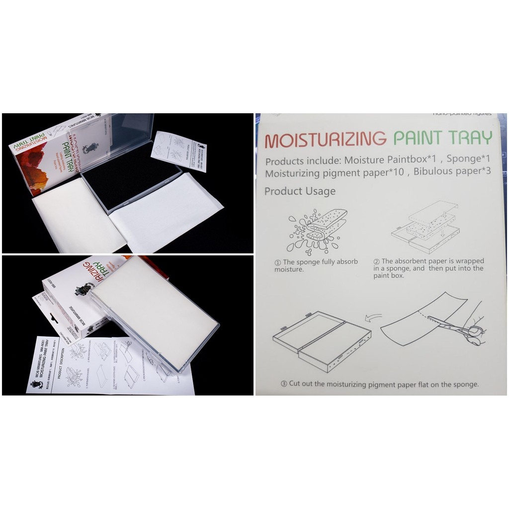 Khay sơn vẽ cọ palette Moisturizing Paint Tray Hand Painted Figure Tray MOB MINIATURSE MM A001 A002 A003