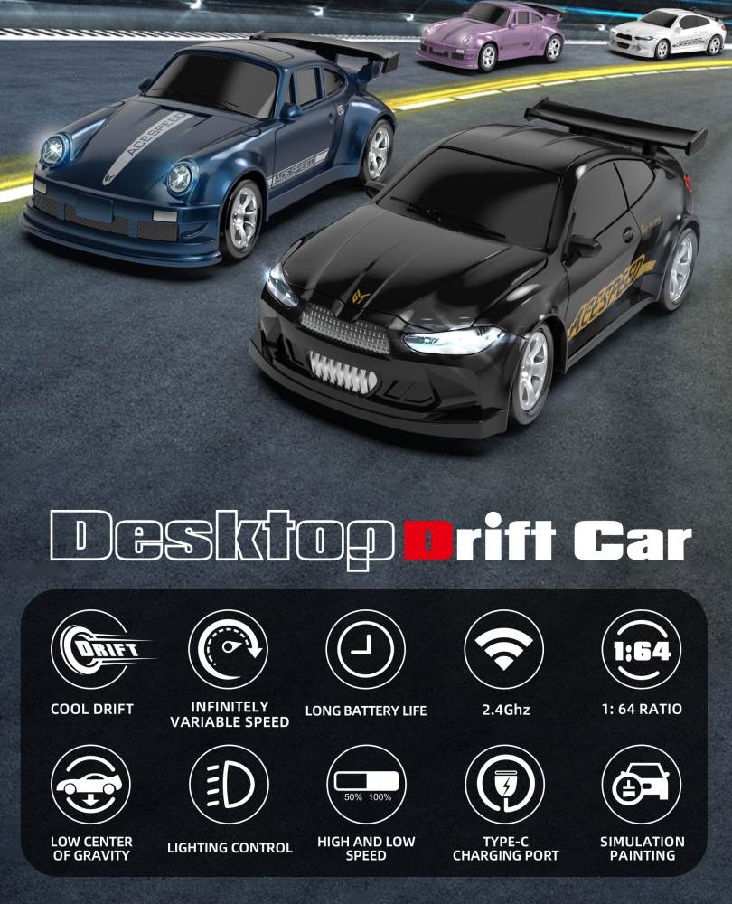 Ô tô điều khiển RC Drift Car 1:64 mini racing 2.4G 4WD - FAYEE Model