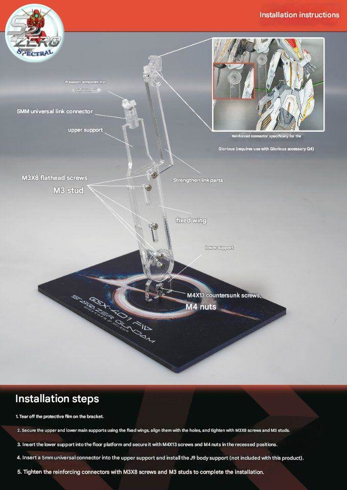 Đế giá đỡ action base mica cho MG Glory Stargazer gundam