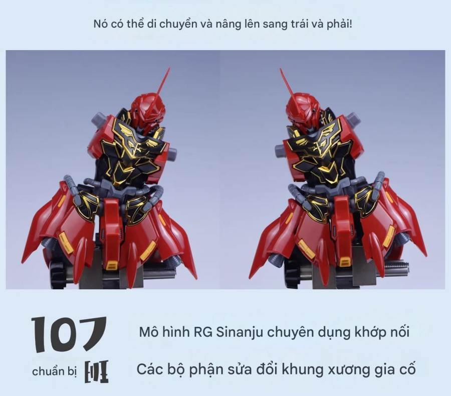 Phụ kiện năng cấp sửa lỗi cho RG Sinanju - 107 Toys