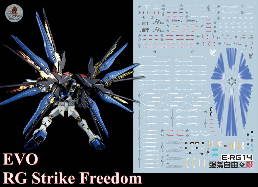 Decal nước RG Strike Freedom các loại