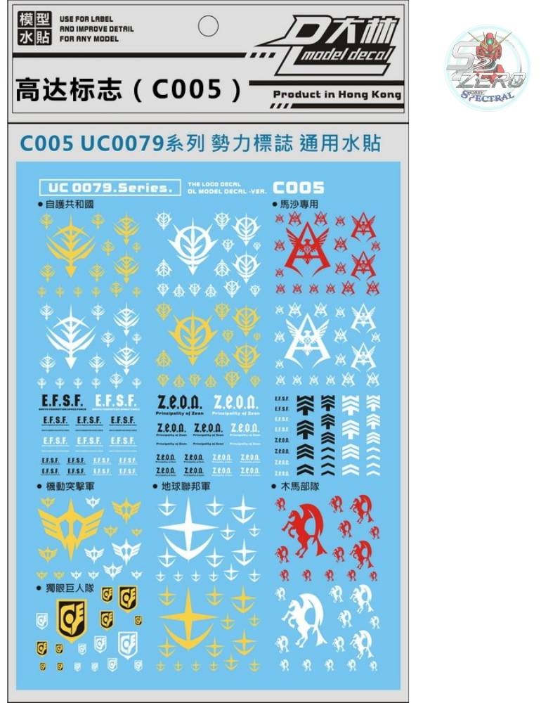 Decal nước Logo Gundam UC-0079 Universal - EVO DL