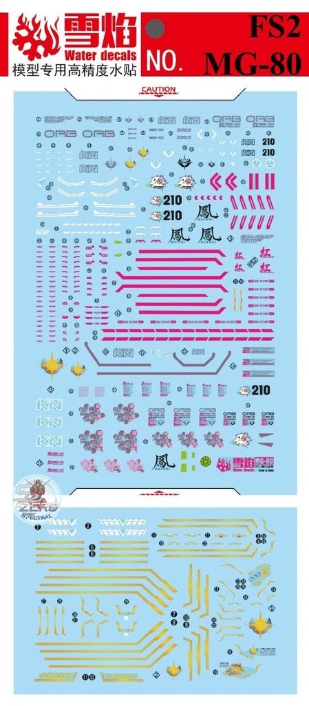 Decal nước MG/MB Strike Rouge Ootori các loại water sticker