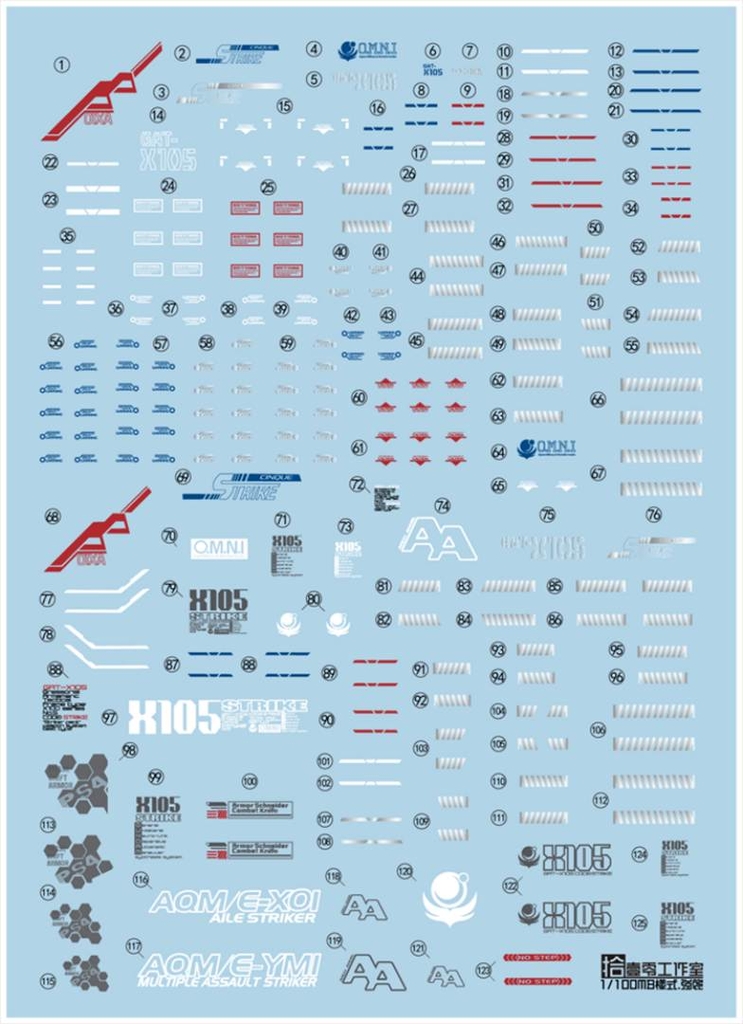 Decal nước MG MB Perfect Strike 6in1 (Aile/Sword/Launcher/...) các loại