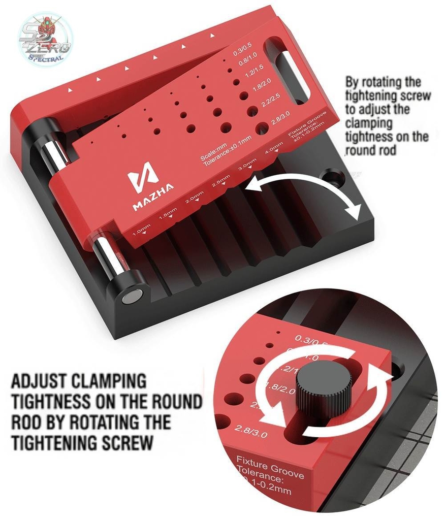 Dụng cụ hỗ trợ khoan định tâm chính xác, chống gãy rung mũi khoan Round Rod Vertical Drill MAZHA T0012