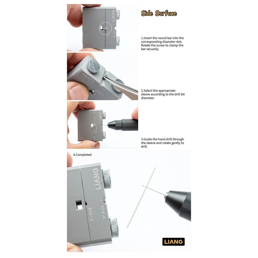 Dụng cụ hộ trợ chống gãy, rung, định tâm cho mũi khoan mô hình Round Rod Vertical Drill 0231 Liang