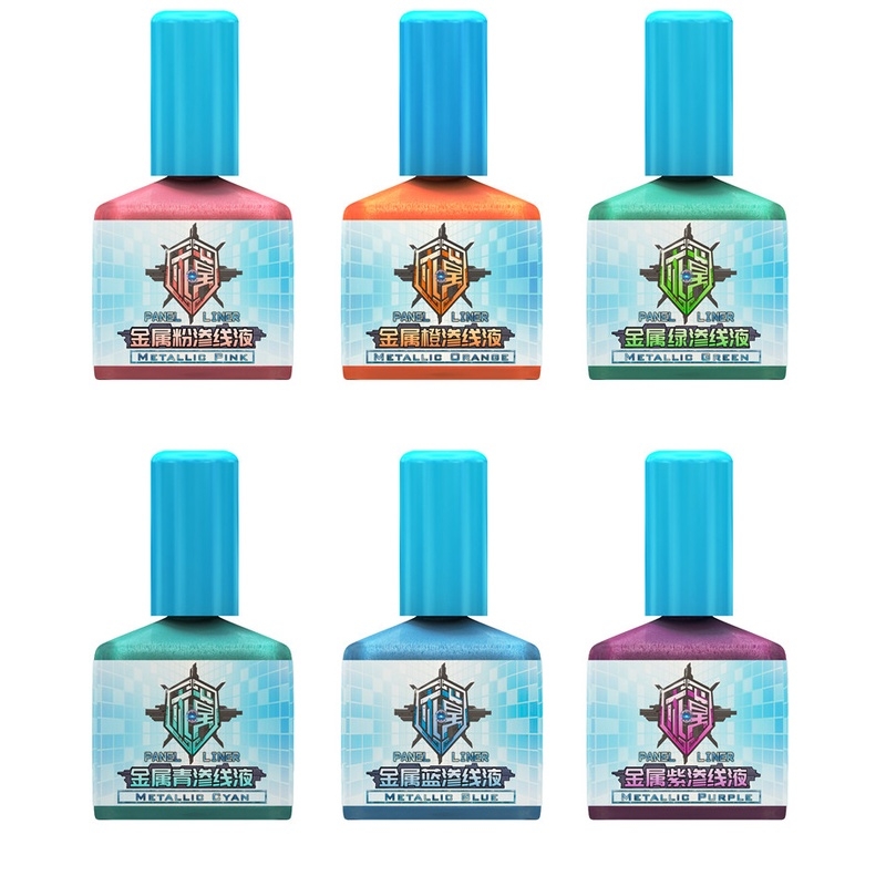 Sơn QW kẻ Panel line metallic color model Black silver gold metali red blue green cyan ...