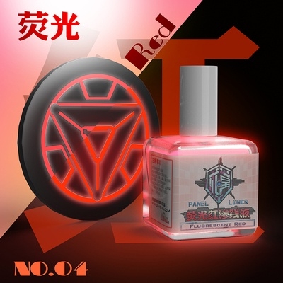 Dụng cụ QW sơn kẻ panel line phát sáng huỳnh quang UV Fluorescent Color 18ml cho mô hình