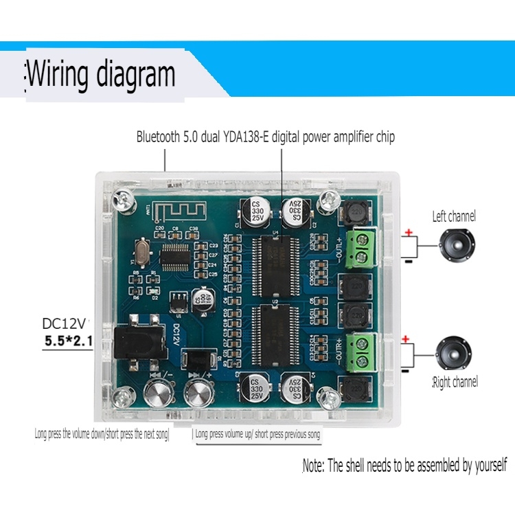 Mạch khuếch đại âm thanh HIFI 2.0 20W *2 Yamaha Japan YDA-138E bluetooth 5.0 Digital Audio Amplifier