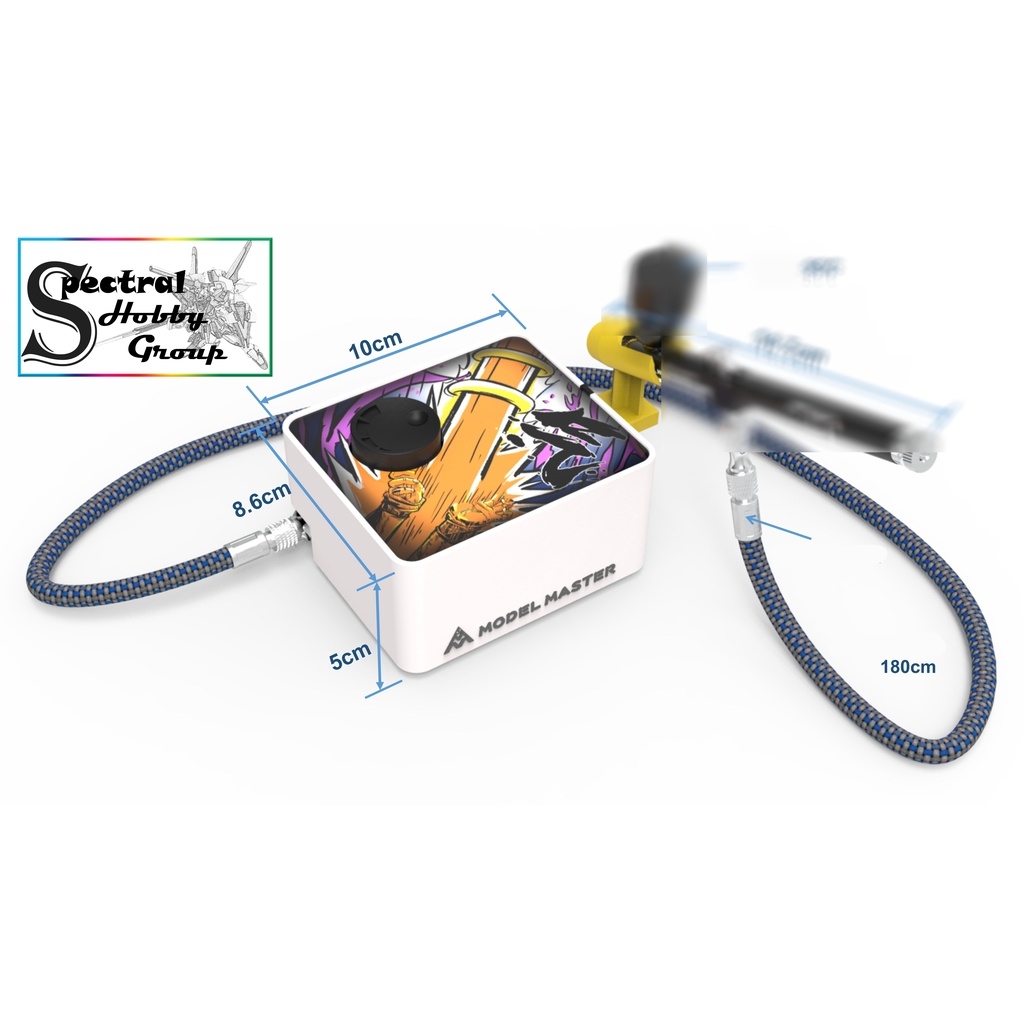 Máy nén khí sơn mô hình Air Pump Compressor Mini Airbrush HM03 Hobby Mio Ensi AC09