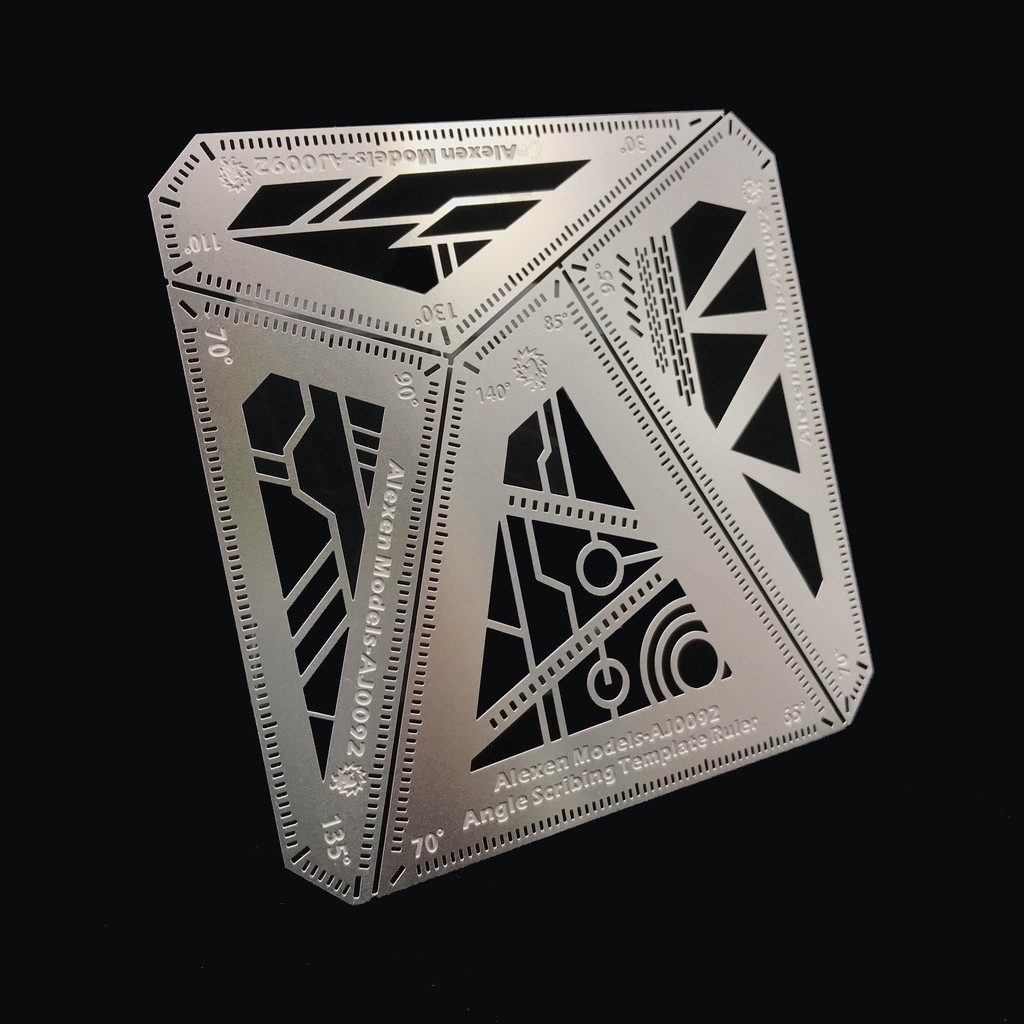 Dụng cụ hỗ trợ kẻ tạo line ALEXEN metal masking Edge Engraved AJ0090 0091 0092 0093 gundam Template