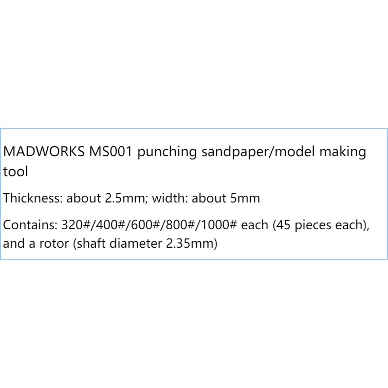 Dụng cụ nhám dũa mô hình siêu nhỏ Madworks Mini Sanding sponge disc MS001