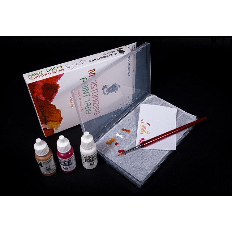 Khay sơn vẽ cọ palette Moisturizing Paint Tray Hand Painted Figure Tray MOB MINIATURSE MM A001 A002 A003