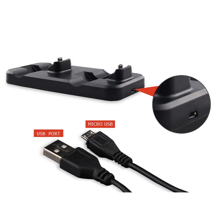 Dock sạc kiêm kệ đỡ cho tay cầm chơi game PS4 Slim / Pro - CONTROLLER CHARGING STAND